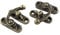 sourcing map 2 Stück Vintage Stil Schmuckkästchen Haken Riegel Schnalle Schloss Verschluss 33mmx29mm Antike Messingfarbe