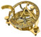 THORINSTRUMENTS (with device) 12,7 cm echte einfache handgefertigte Messing-Sonnenuhr-Kompass