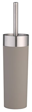 axentia Lena, Badaccessoire, Bürste und Halter aus Taupe WC-Garnitur, Edelstahl, 8.8 x 8.8 x 36.5 cm