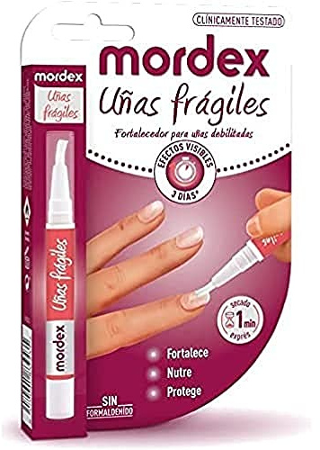 Mordex Stick para Uñas Frágiles - Fortalece, nutre y protege | Tratamiento para fortalecer, nutrir y proteger las uñas. Stick de 2 ml con pincel incorporado.