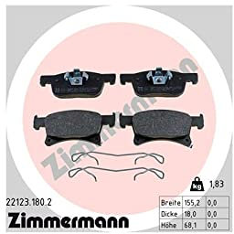 ZIMMERMANN Bremsbeläge Satz Bremsklötze Bremssteine Set Vorne mit Feder Foto entspricht Lieferumfang 22123.180.2