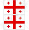 GEORGIA Georgische Flagge 100mm Auto & Motorrad Aufkleber, x2 Vinyl Stickers