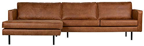 Eckgarnitur Rodeo Leder Cognac Couch Sofa Ecksofa Ledercouch Longchair Links