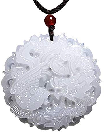 Mayanyan Natürliche Jade Schnitzerei Drachen und Phoenix Jade Anhänger Männer und Frauen Geschenke
