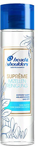 Head & Shoulders Suprême Mizellen Reinigung Hair Pre-Shampoo Ohne Silikone, 250ml, Ohne Zugesetztes Parfüm, Silikonfrei, Parfümfrei, Mizellenwasser, Haarpflege Damen
