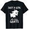 Damen Just A Girl Who Loves Goats Kleidung Geschenk Ziegen T-Shirt