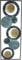 Dekoleidenschaft Wandbild Kreise aus Metall, blau/gold, 31 x 89 cm, Shabby Style, Wandskulptur, Wanddeko