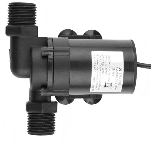 VIFER Bürstenlose Wasserpumpe, DC 24V Mini Wasserpumpe Warmwasser-Umwälzpumpe für Solarwarmwasserbereiter -40 ℃ ~ 100 ℃