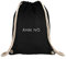 OwnDesigner Ähm nö Turnbeutel mit Aufdruck Motiv Gym Bag Hipster Unisex Damen und Herren Kordeltasche (Jute 464 Schwarz)