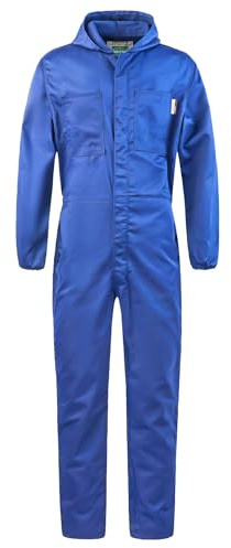 Yukirtiq Herren Arbeitsoveralls Rallye-Kombination Baumwolle Arbeitskleidung Arbeits-Overall Frontreißverschluss Arbeitskombi Langarm Arbeitsanzug Overalls
