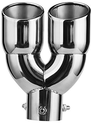 Dual Exhaust Tip Tailpipe Dual Y Pipe 2.4in Inlet 3.0in outlet 6.3in Length Stainless Steel Exhaust Muffler Tip 63-76-220 for twin exhaust tip embout echappement inox embout echappement 2.5 t