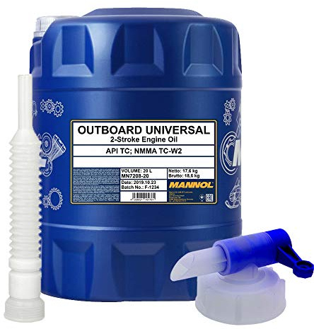 20 Liter, MANNOL 7208 Outboard Universal 2-Takt Boot Motoröl