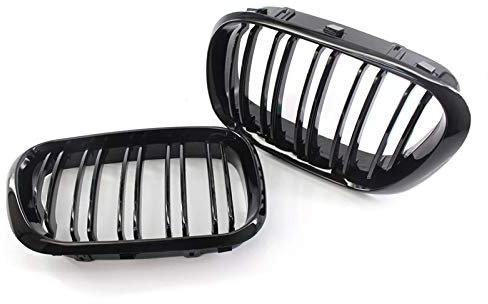 TOOWGM Kühlergrill für BMW X5 E53 1998–2003, Doppel-Lamellen, Sport-Stil, Schwarz glänzend