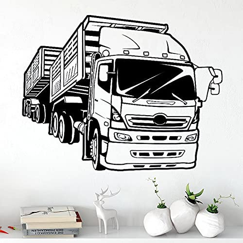 Zdklfm69 WandSticker Wandtattoos Aufkleber Truck Vinyl Racing Auto Kunst Wandbild Haus Wohnzimmer Garage Innen Hause Poster Decor 57x73cm