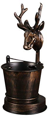 BDPP Aschenbecher Aschenbecher Hirsch-Eisen-Retro-kreative Aschenbecher tragbare Winddichte Aschenbecher, Exquisite Multifunktions for außerhalb von Innenfahrzeugverzierungen Wohnkultur Home Office