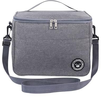 6.4L Sac Repas Isotherme pour Utilisation à Chaud et à Froid, Pliable Sac Lunch Box Isotherme, Sac Glaciere Isotherme Repas Portable Voyage Pique-Nique