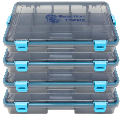 Reaction Tackle Ultimative Tackle-Box-Fächer: Organisieren, Aufbewahren und Beherrschen mit unserem 4er-Pack! Perfekt für Angler unterwegs - 3600 4er-Pack