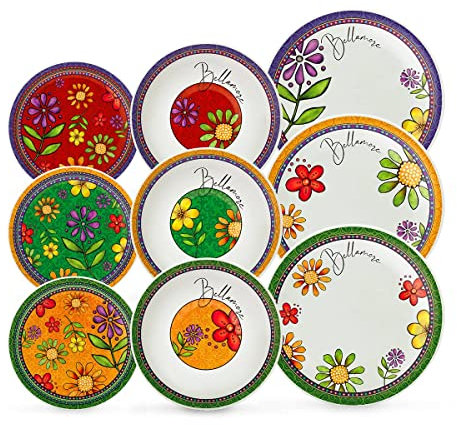 Egan Set 18 piatti Bellamore (6 Fondi 6 Piani 6 Dessert)