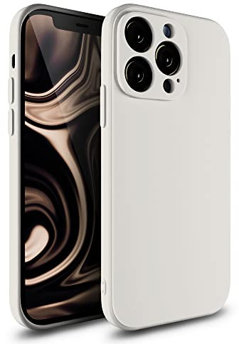 Etuano für iPhone 12 Pro Max Hülle Silikon, Handyhülle mit Kameraschutz Microfiber, Kratzfeste Rundumschutz Case (Beige, iPhone 12 Pro Max)