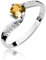Damen Ring 585 14k Gold Weißgold echt Citrin Edelstein Diamanten Brillanten