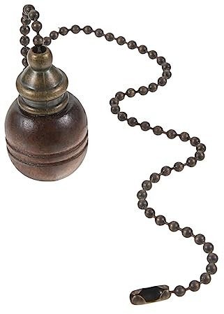 Operitacx Holzkugel-zugkette Für Deckenventilatoren Einfacher Austausch Schlicht Und Elegant Passend Für Fast Alle Deckenventilatoren Und Lampen Aus Holz Und Eisenmaterialien Hohe Haltbarkei