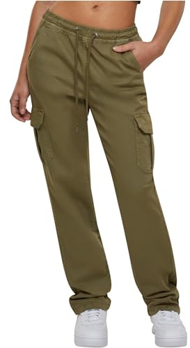 Urban Classics Damen Ladies High Waist Twill Cargo Pants