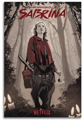VZRSQZK Poster aus der TV-Serie Chilling Adventures of Sabrina, dekoratives Gemälde, Leinwand-Wandposter und Kunstdruck, modernes Familienschlafzimmer-Dekor-Poster, 20 x 30 cm