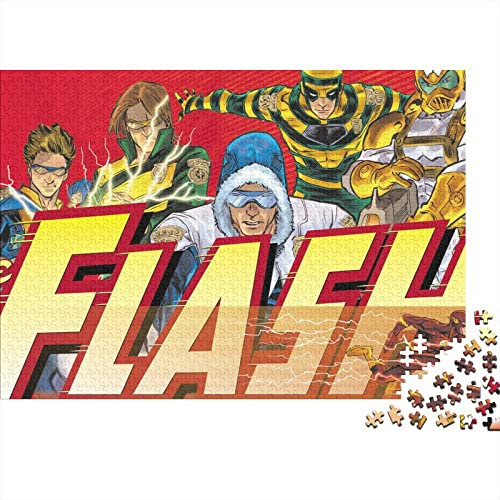 1000 Teile The Flash Puzzles Für Erwachsene Teenager Marvel Stress Relief Familie Puzzle Spiel Wandkunst 1000 Stück Puzzle Pädagogisches Spiel Spielzeug Geschenk 1000pcs (75x50cm)