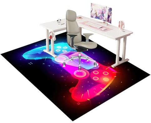 Unterlage Schreibtischstuhl Gaming Stuhl Unterlage Bodenschutzmatte Bürostuhl Teppich Unterlage-Kratzfest für Parkett und Hartböden Bürostuhl Unterlage für Stühle Hohe Dichte Anti-Silp 120 x 160 cm