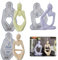 Youery 3 Stück Kerzenform Silikon,Abstrakte Denker Silikon Kerzenformen, 3D Denker Statue Epoxidharz Formen, Kerzen Silikonformen, Kerzen Gießen Form für Duftkerze, Seife, Home Decor