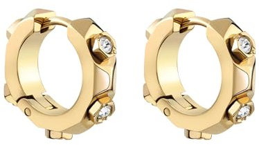 Philipp Plein Damen Ohrringe Creolen Edelstahl IP Gold THE PLEIN CUFF PJ1EA25EU
