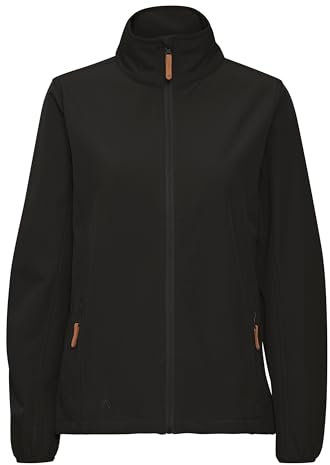 NORTH BEND NBCorrina Damen Softshell Jacke Funktionsjacke wasserdicht atmungsaktiv winddicht Wassersäule 8000mm W-PRO Wetterschutzsystem, Größe:38, Farbe:Black (1001)