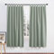 PONY DANCE Rideaux Occultants Thermique - Draperies à Pattes pour Salon Chambre Maison, Lumineux Bloquer Unicolore Panneaux Solid Tissu, L 140 x H 160, Sauge Vert, 2 Pièces