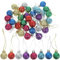 PRETYZOOM Mini-Weihnachtskugeln 80 Stück Mini-Glitzer-Weihnachtskugeln Mehrfarbig Hängende Weihnachtskugel Winzige Bruchsichere Ornamente Miniaturkugeln Für Weihnachtsbäume Zufällige Farbe