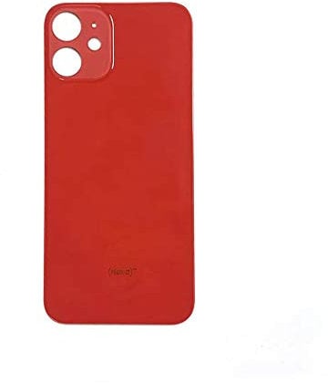 fonefunshop Glass Back Compatible With iPhone 12 Mini Plain In Red