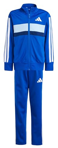 adidas Unisex niños Seasonal Essentials Tiberio 3 Stripes Tricot Track Suit, Royal Blue/White/Glow Blue, 7-8 Years