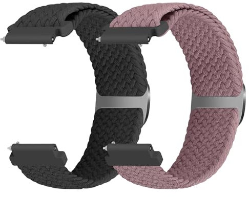 BTTNG Correas trenzadas de 20 mm compatibles con Amazfit GTS/GTS 2(Mini)/GTS 3/GTS 4 Mini/Bip S/Bip S Lite/Bip U/Bip U Pro, pulsera deportiva de nailon elástico suave para mujeres y hombres