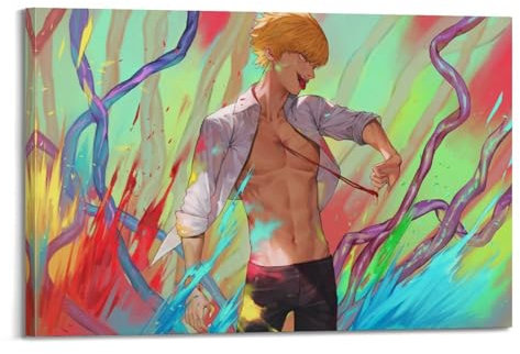 VZRSQZK Anime Chainsaw Man Electric Poster Poster Decorative Painting Canvas Wall Posters And Art Picture Print Modern Family Bedroom Decor Posters 16x24inch(40x60cm)