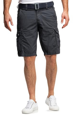 Timezone Herren Cargo Shorts 24-10054 MaguireTZ mit Gürtel und Seitentaschen Blue Minimal W33
