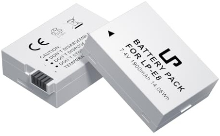 LP E8 Replacement Battery for Canon EOS Rebel T2i, T3i, T4i, T5i, EOS 550D, EOS 600D, EOS 650D, EOS 700D DSLR (Not for T2 T3 T4 T5)