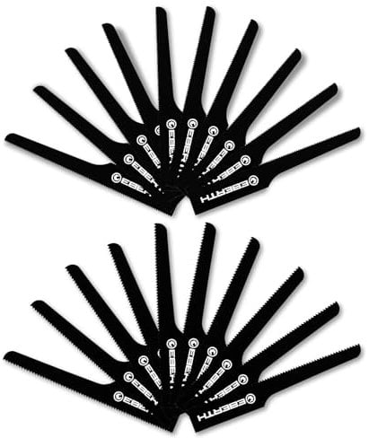 EBERTH 20x Lama per seghetto alternativo (10x T18 e 10x T24), lunghezza 95 mm, ricambio, lame per sega pneumatica EBERTH IW8-P38, lame con 18 e 24 denti per pollice, per acciaio alluminio plastica