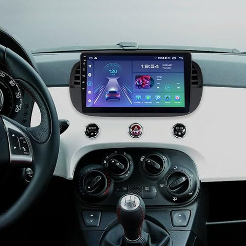 ACAVICA Autoradio per Fiat 500 2007-2015 Android 14 2+64GB Car Stereo con Schermo Wireless Carplay Touch Screen Radio GPS Navi Bluetooth DSP WiFi RDS (Nero)