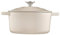 Cooks Professional 20cm Cast Iron Casserole Dish 2.8L with Lid & Handles | Colourful Modern Design Enamelled Cooking Pan Pot | Suitable For All Hobs Inc Induction | Oven & Grill Safe | Off White