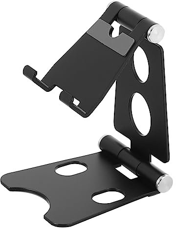 Faltbarer Handyständer für Schreibtisch aus Aluminiumlegierung, Schwarz