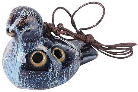 VICASKY 6agujeros Ocarina Forma De Pájaro Instrumento Musical Portátil Para Principiantes Y Profesionales Decoración Colorida