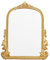 Vintage Gold gewölbten Spiegel für Eitelkeit mit Harzrahmen - (25 x 30 cm) Kleine Standing Mirror für Wohnzimmer, Schlafzimmer, Tischplatte