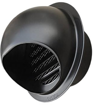 CYJAZNHH Entlüftungsöffnungen, Lüftungsabdeckung, Wand-Entlüftungskappe for Küche, Schlafzimmer, Badezimmer, Trockenhaube, Externe Absaugung mit Verschluss/Schwarz/200 mm