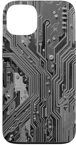 Retro Motherboard Schematic with Electronic Circuits Case for iPhone 13