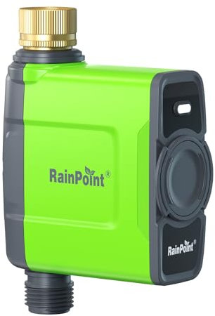 RAINPOINT Bewässerungscomputer WLAN mit Messingeinlass IP65 Bewässerungssteuerung für Garten, ohne Antennen-Gateway, Muss mit HWG023/HWG040 Gateway Verwendet Werden (2.4GHz WLAN)