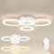 UISEBRT LED Deckenlampe Dimmbar 60W, 2+2 Ringe Runde Deckenleuchte mit Fernbedienung, 2800-6500K 3 Lichtmodi, Moderne Deckenbeleuchtung Weiß, IP44 Wasserdicht, für Schlafzimmer Wohnzimmer Esszimmer